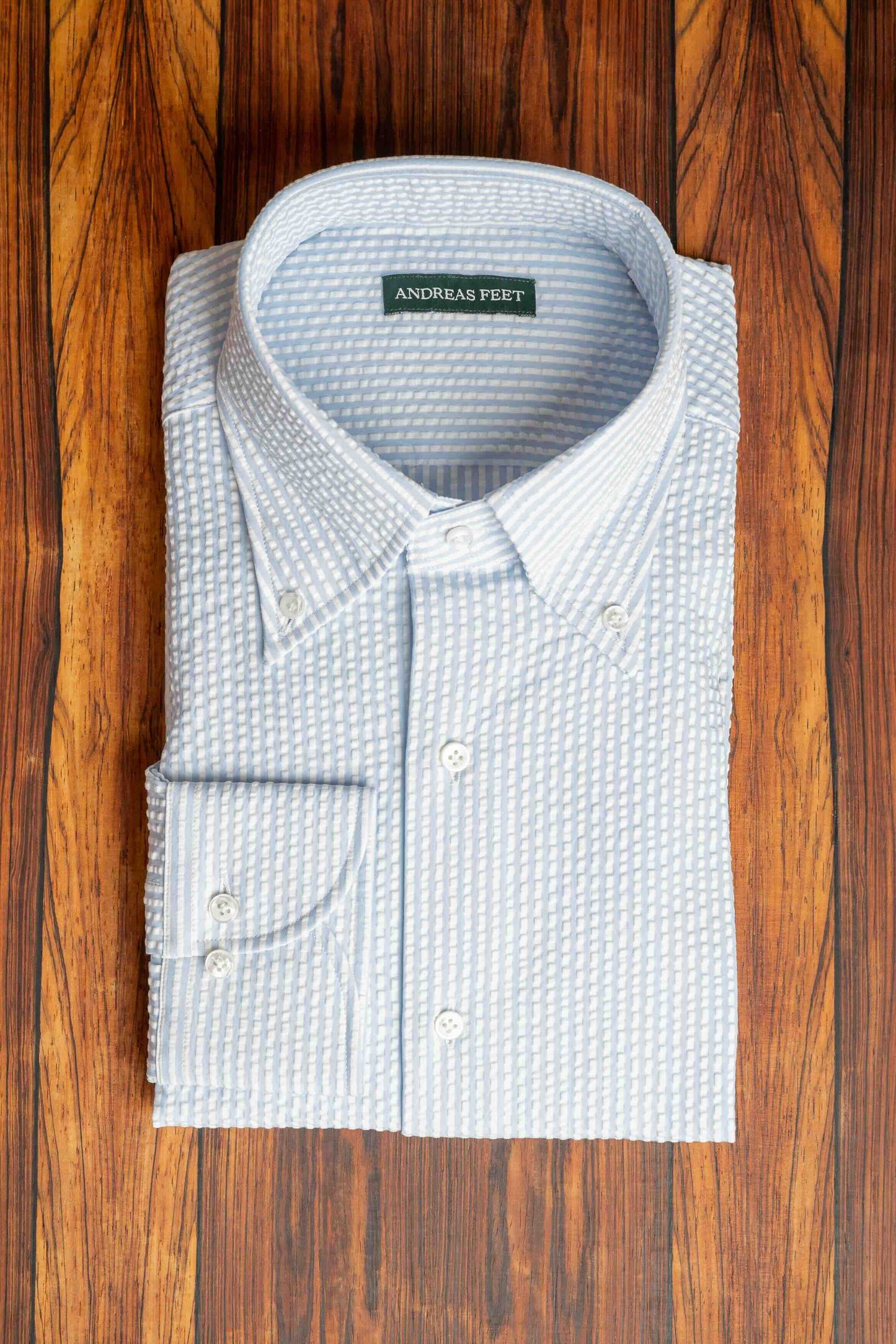 Light Blue Stripe Seersucker Shirt