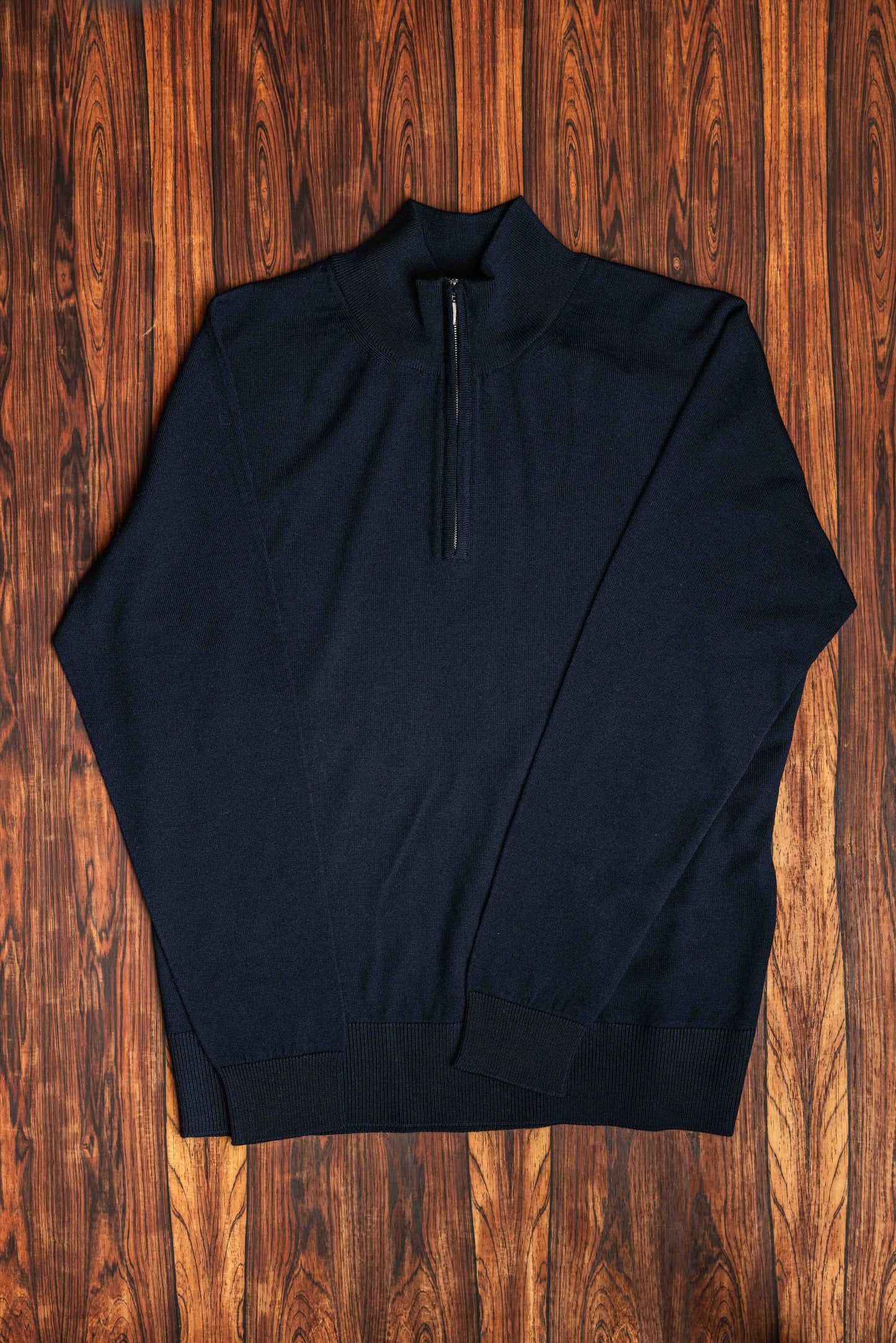 Navy 1/4 Zip Extra Fine Merino Jumper