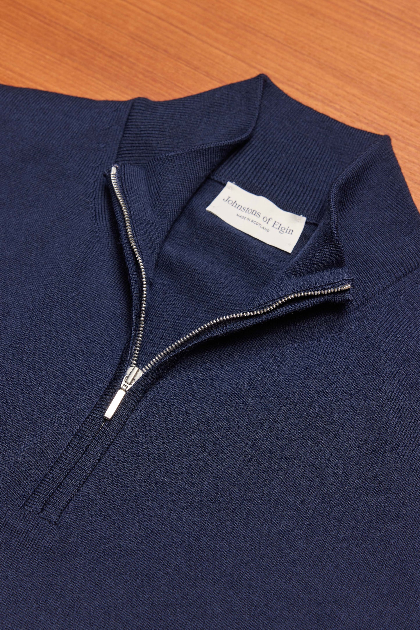 Navy 1/4 Zip Extra Fine Merino Jumper