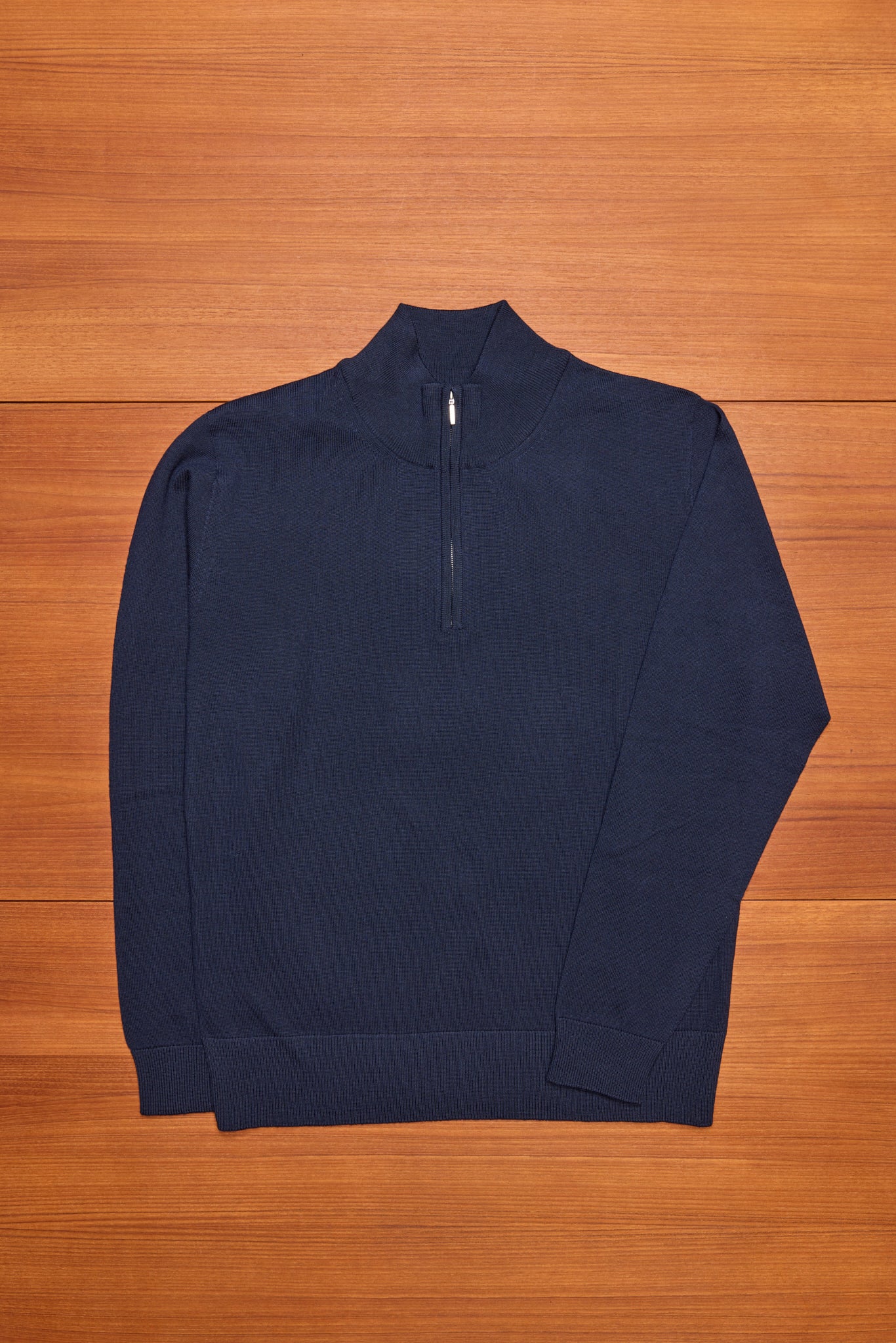 Navy 1/4 Zip Extra Fine Merino Jumper