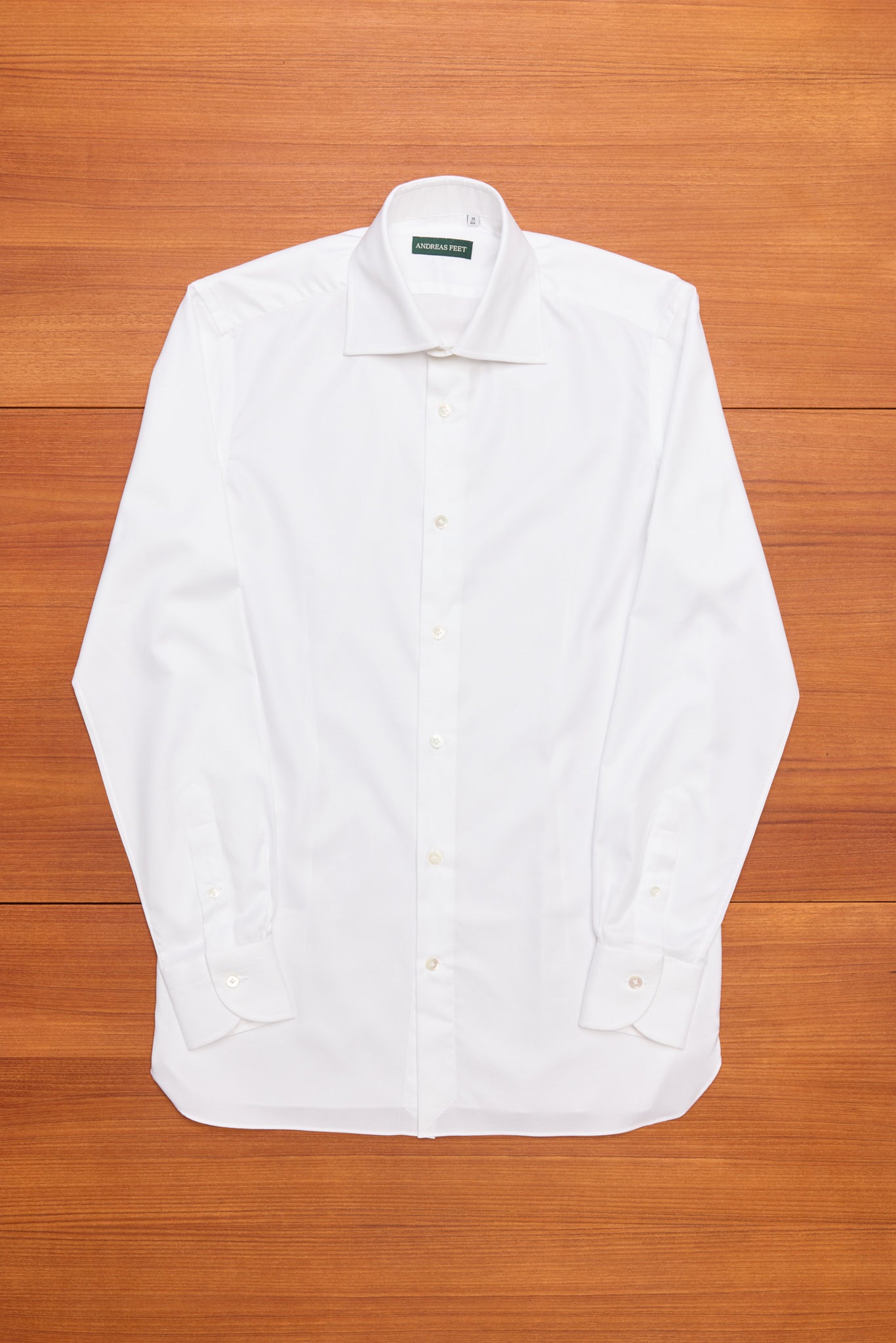 HG White Twill Spread Collar Shirt