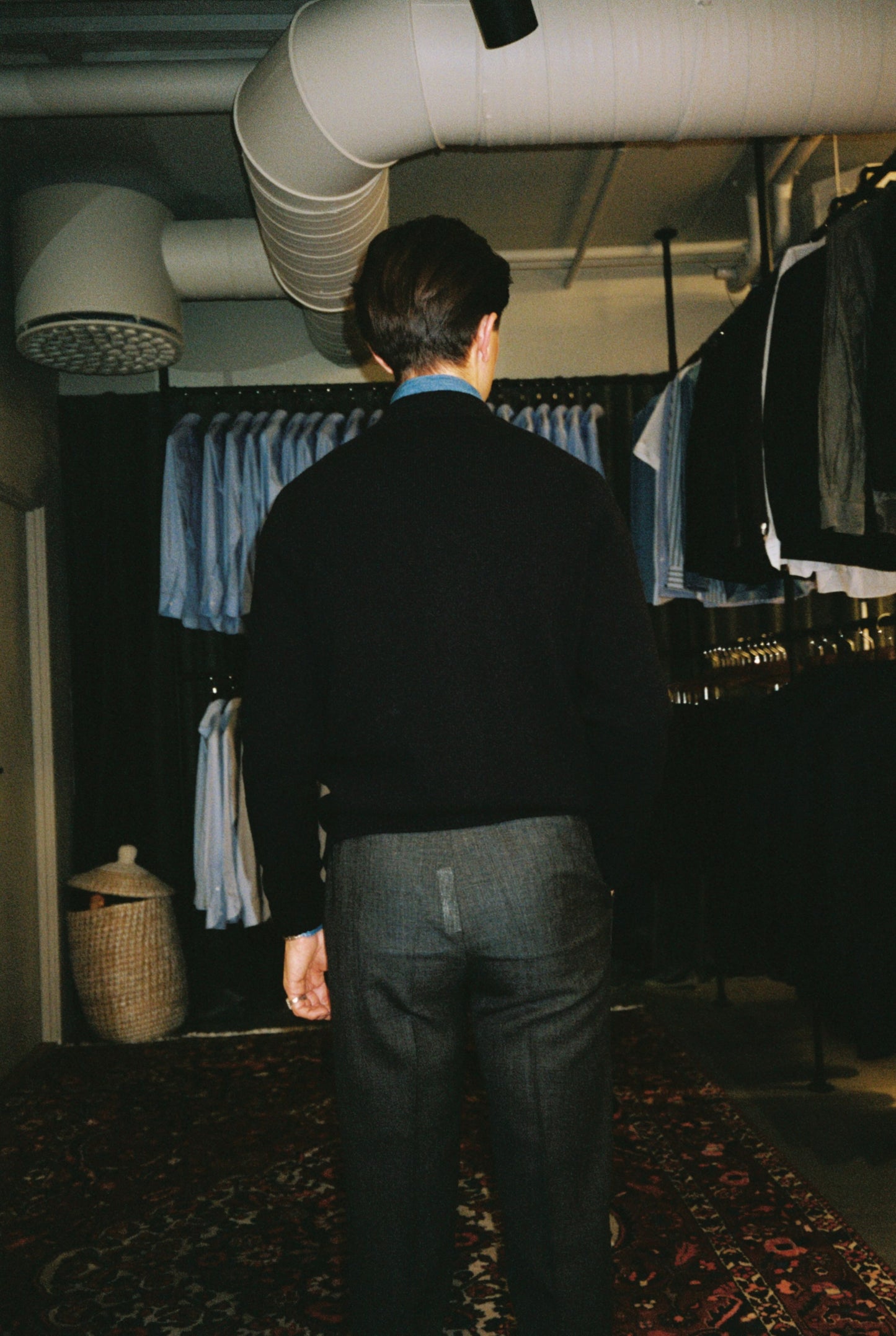 Navy Classic Cardigan Lambswool