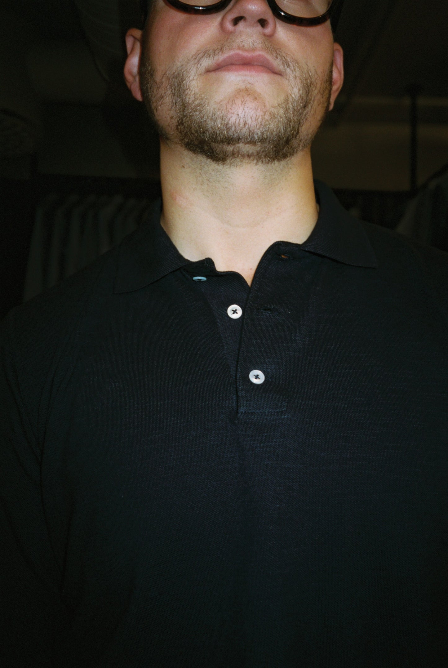 Navy Polo Piqué Long Sleeve