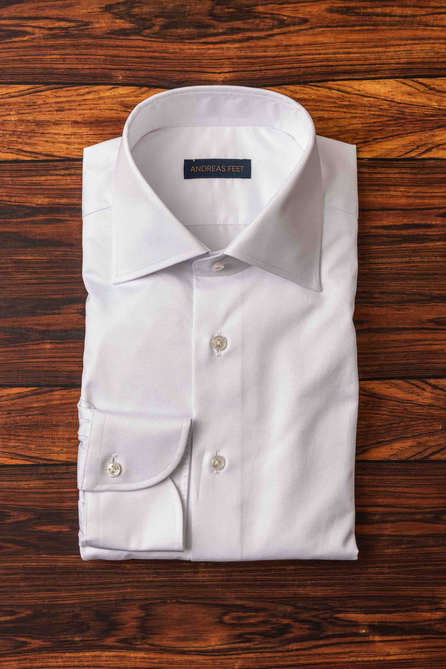 White 100/2 Twill Spread Collar Business Shirt