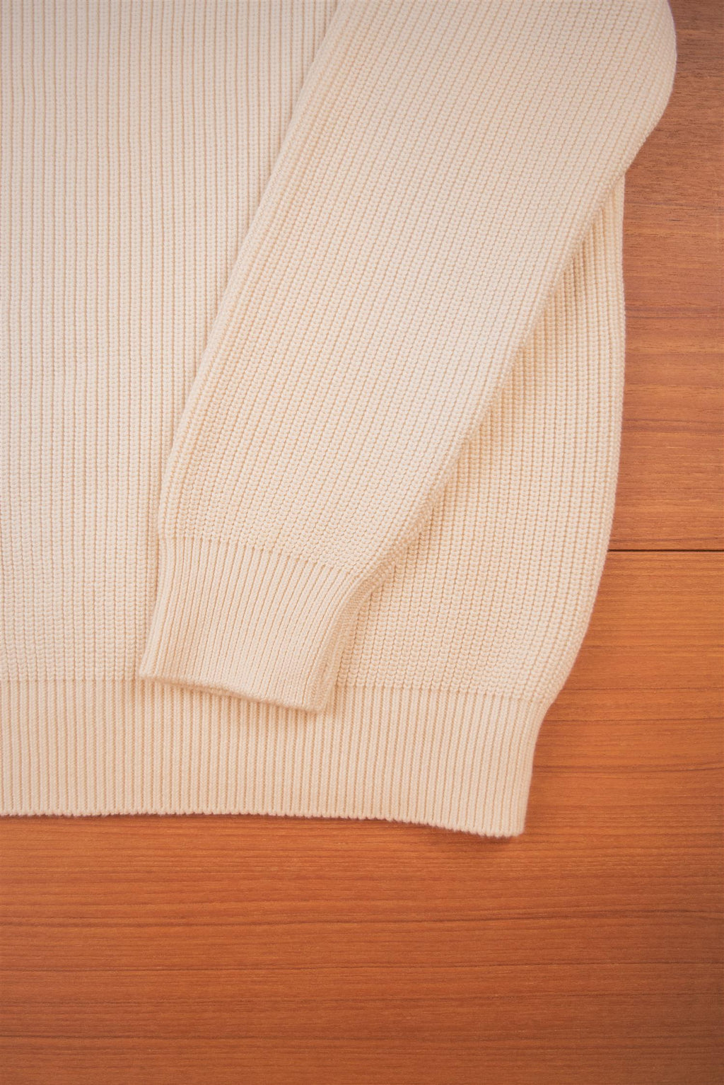 Ivory Heavy Cotton Crew Neck Jumper