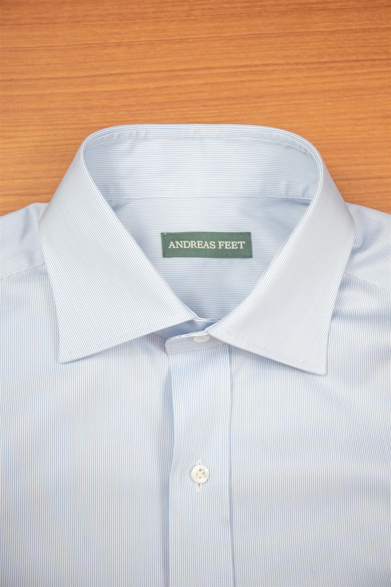 Lt. Blue Stripe Spread Collar Shirt