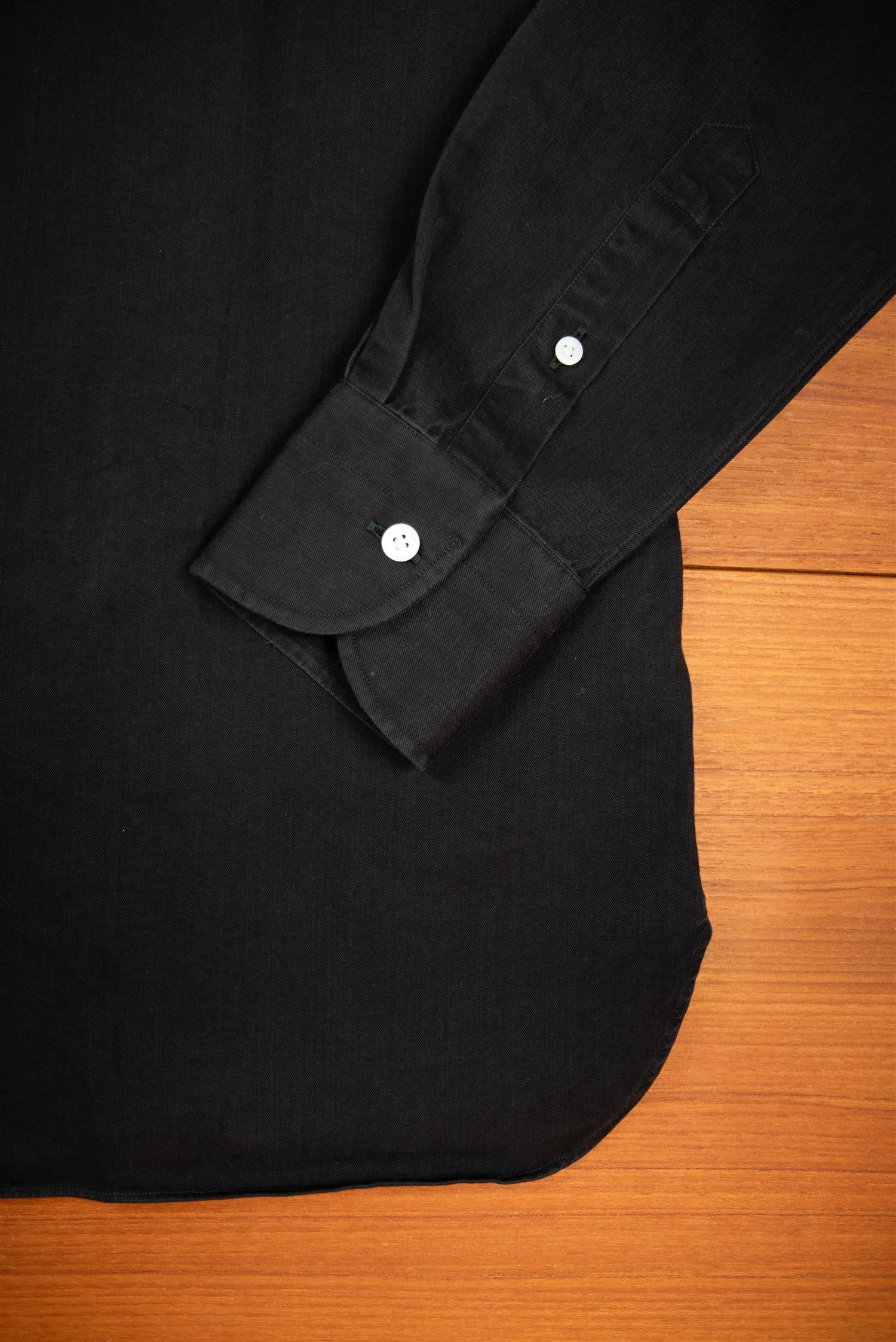 HG Black Denim Button Down Collar Shirt