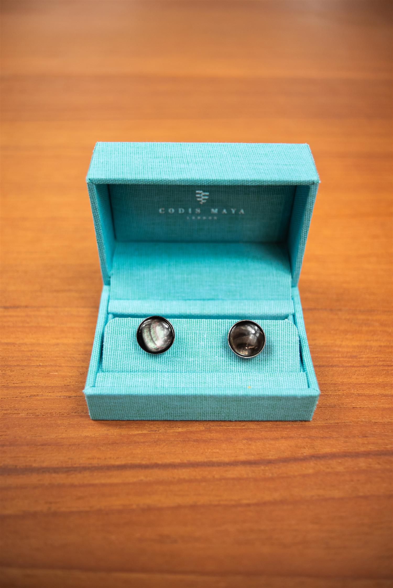 Smokey Mother of Pearl Cufflink