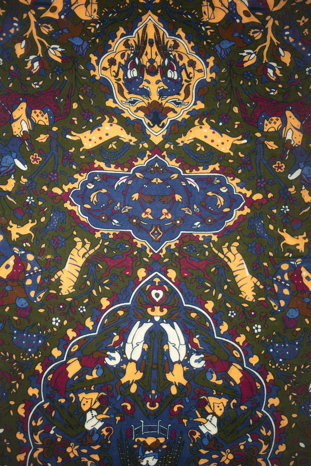 Olive Forest Hunting Wool & Silk Scarf