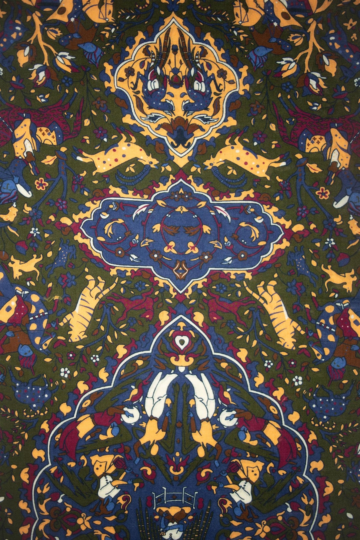 Olive Forest Hunting Wool & Silk Scarf