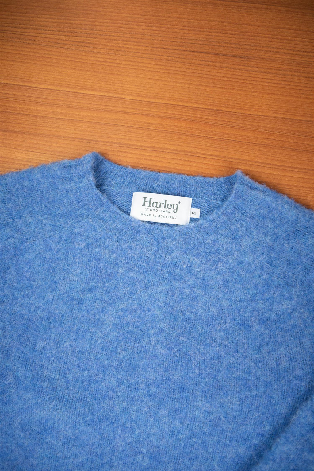 Cobalt Brushed Shetland Wool Jumper