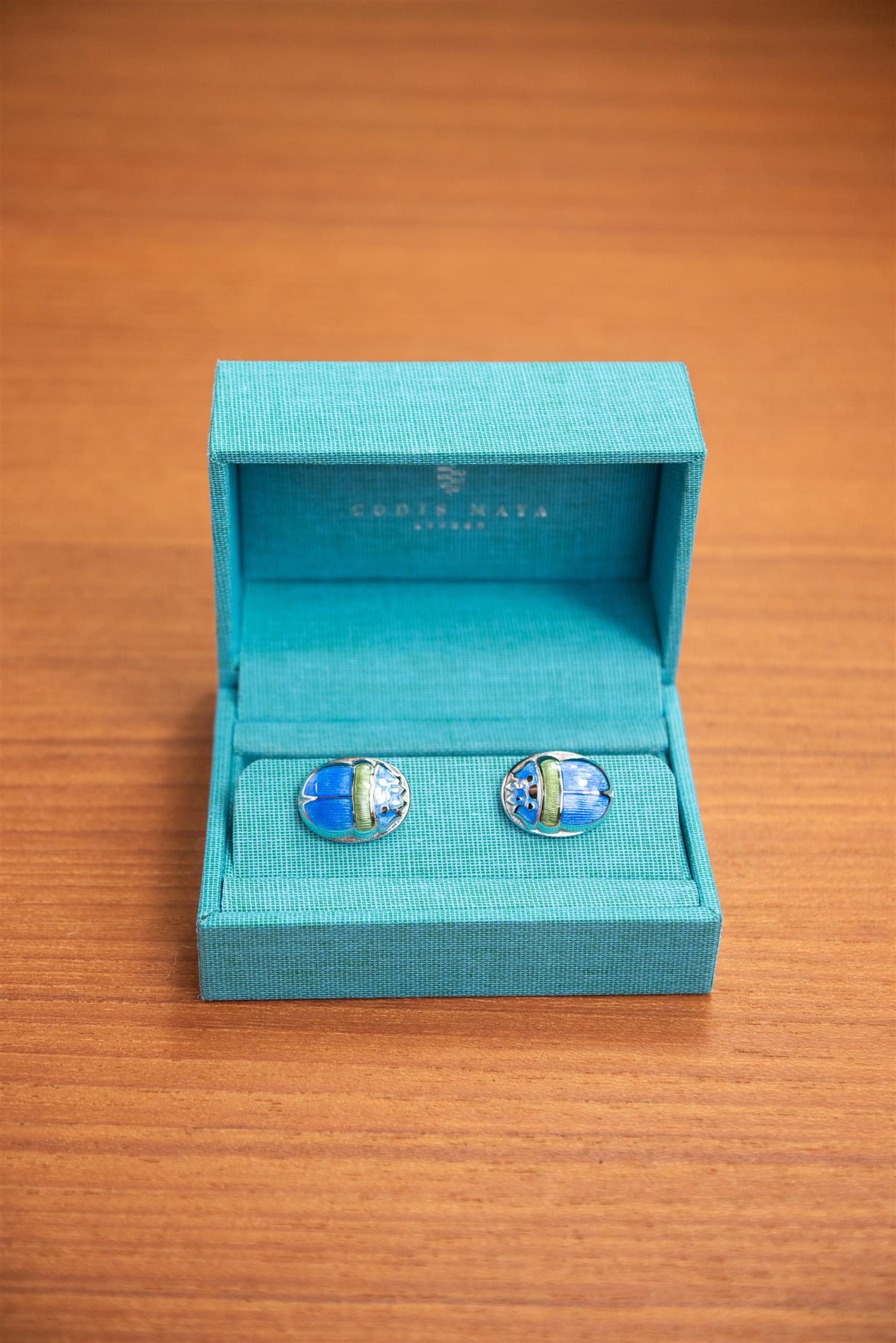 Blue Scarab Cufflink