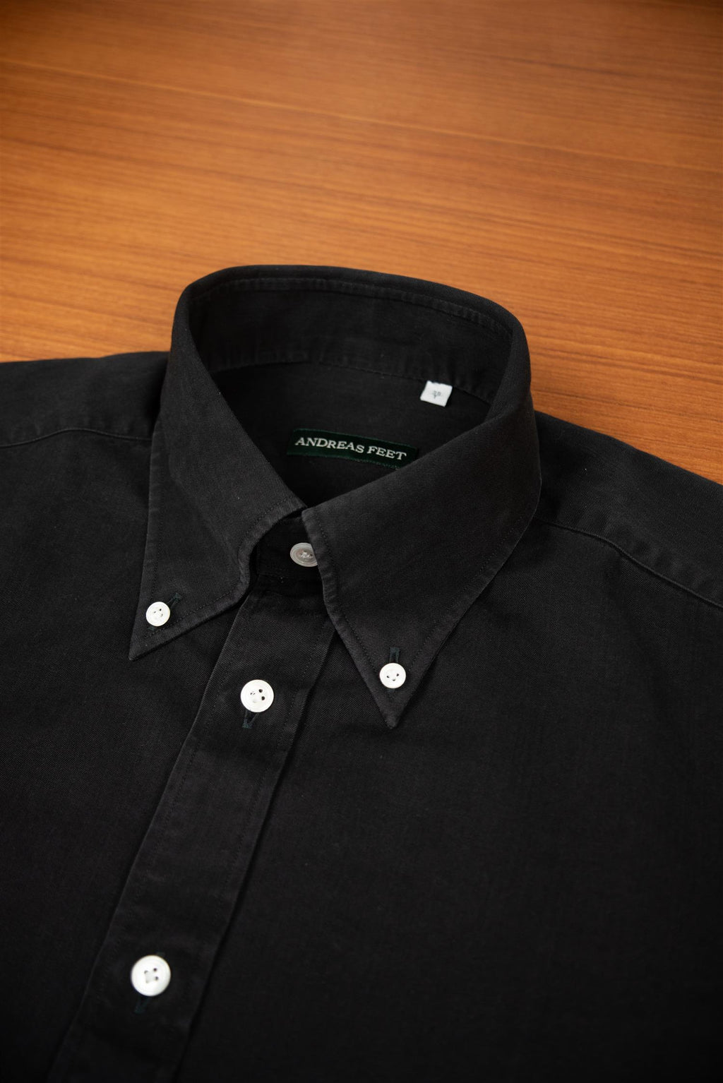 HG Black Denim Button Down Collar Shirt