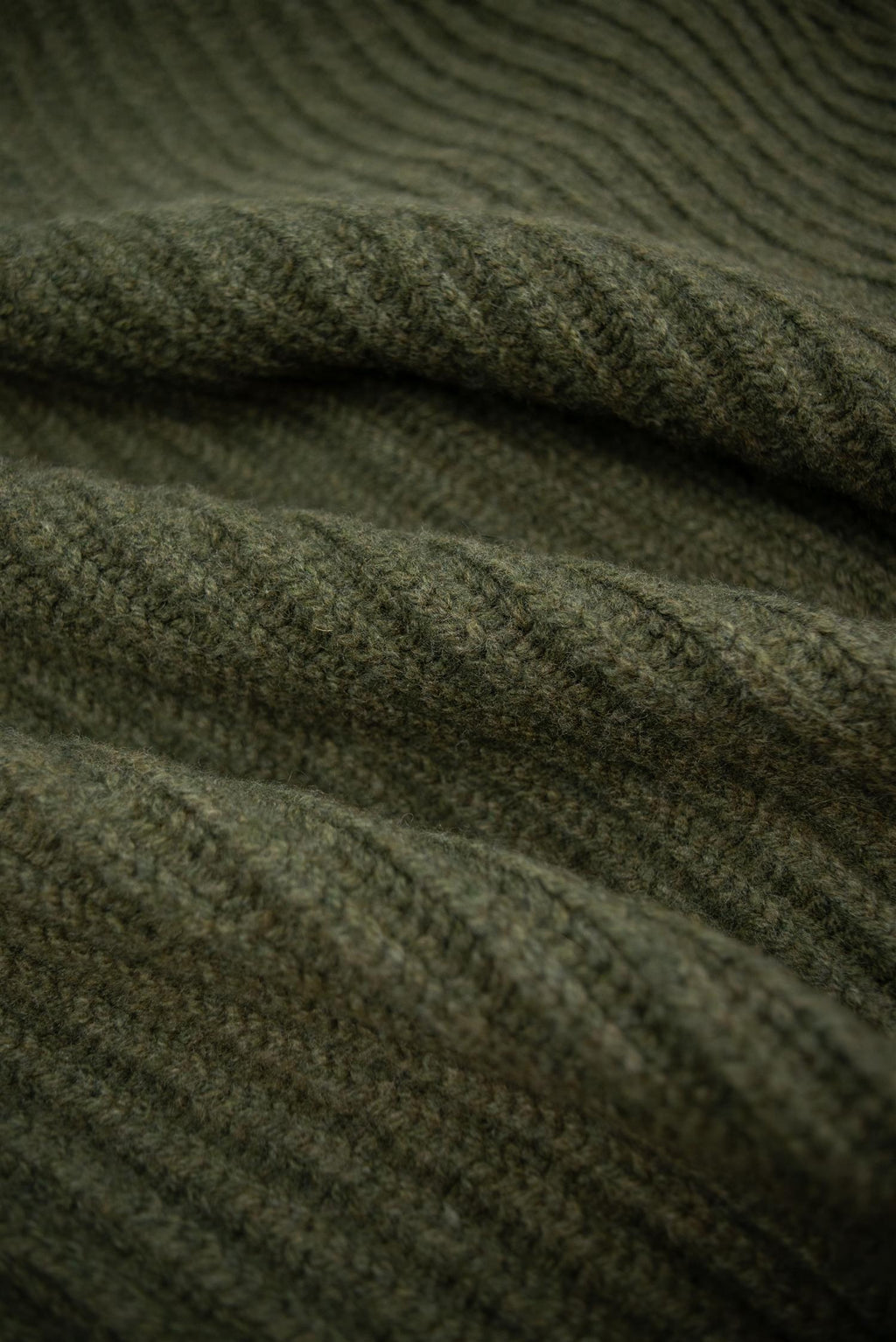Crocodile green Lambswool Shawl Cardigan