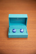 Blue Octagonal Band Cufflink
