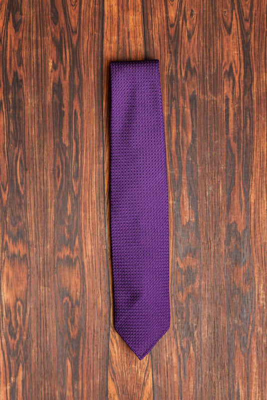 Purple Grenadine Hand Rolled Tie