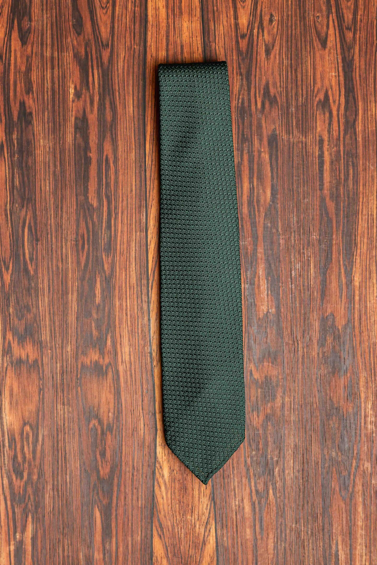 Green Grenadine Hand Rolled Tie