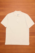 Ecru Piqué Cotton Polo Shirt