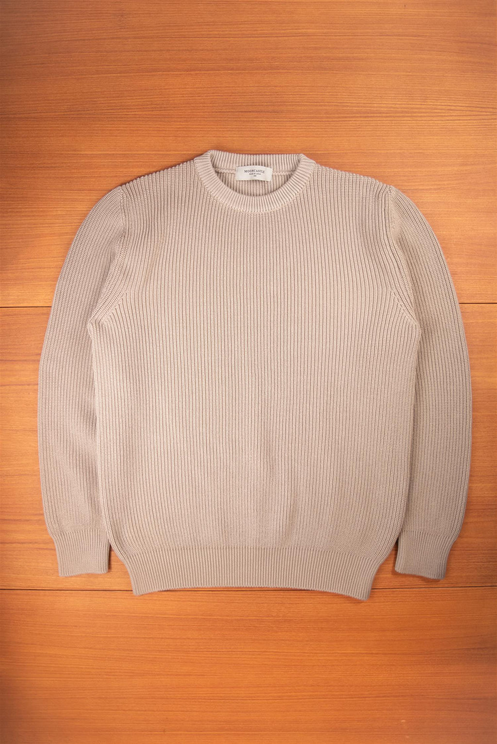 Sand Heavy Cotton Crew Neck Jumper