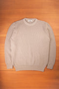 Sand Heavy Cotton Crew Neck Jumper