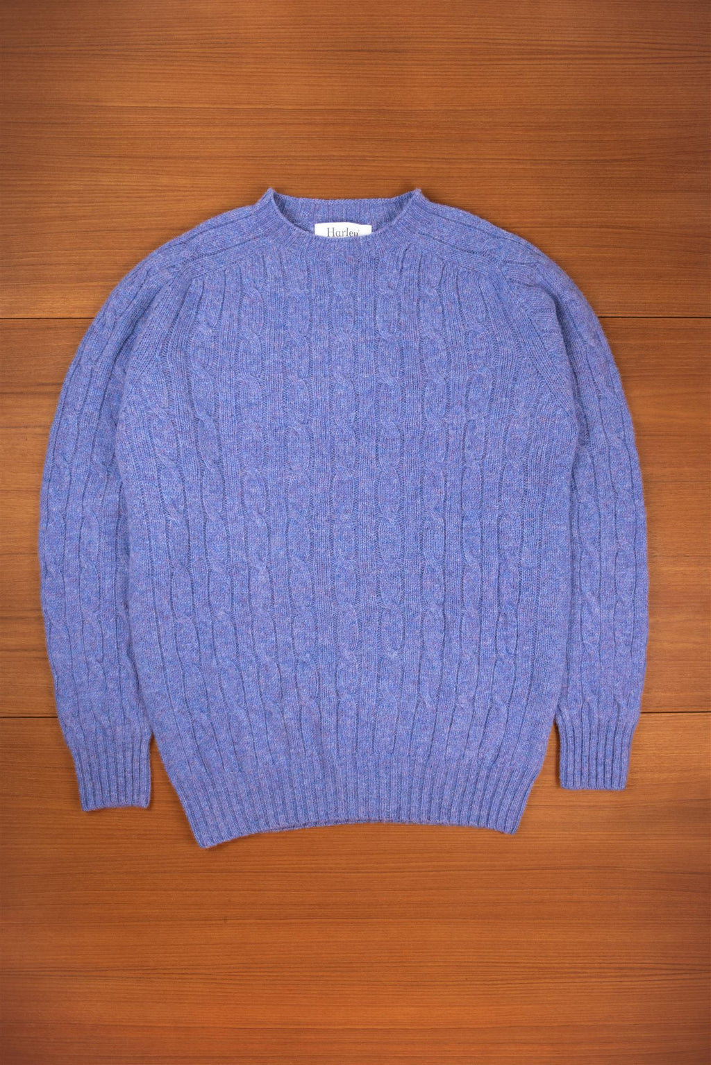 Wisteria Cable Knit Shetland Wool Jumper