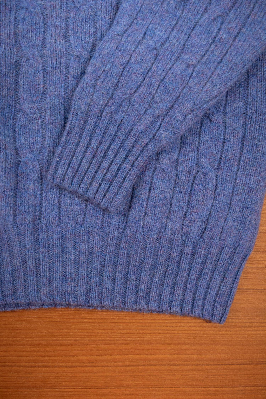 Wisteria Cable Knit Shetland Wool Jumper