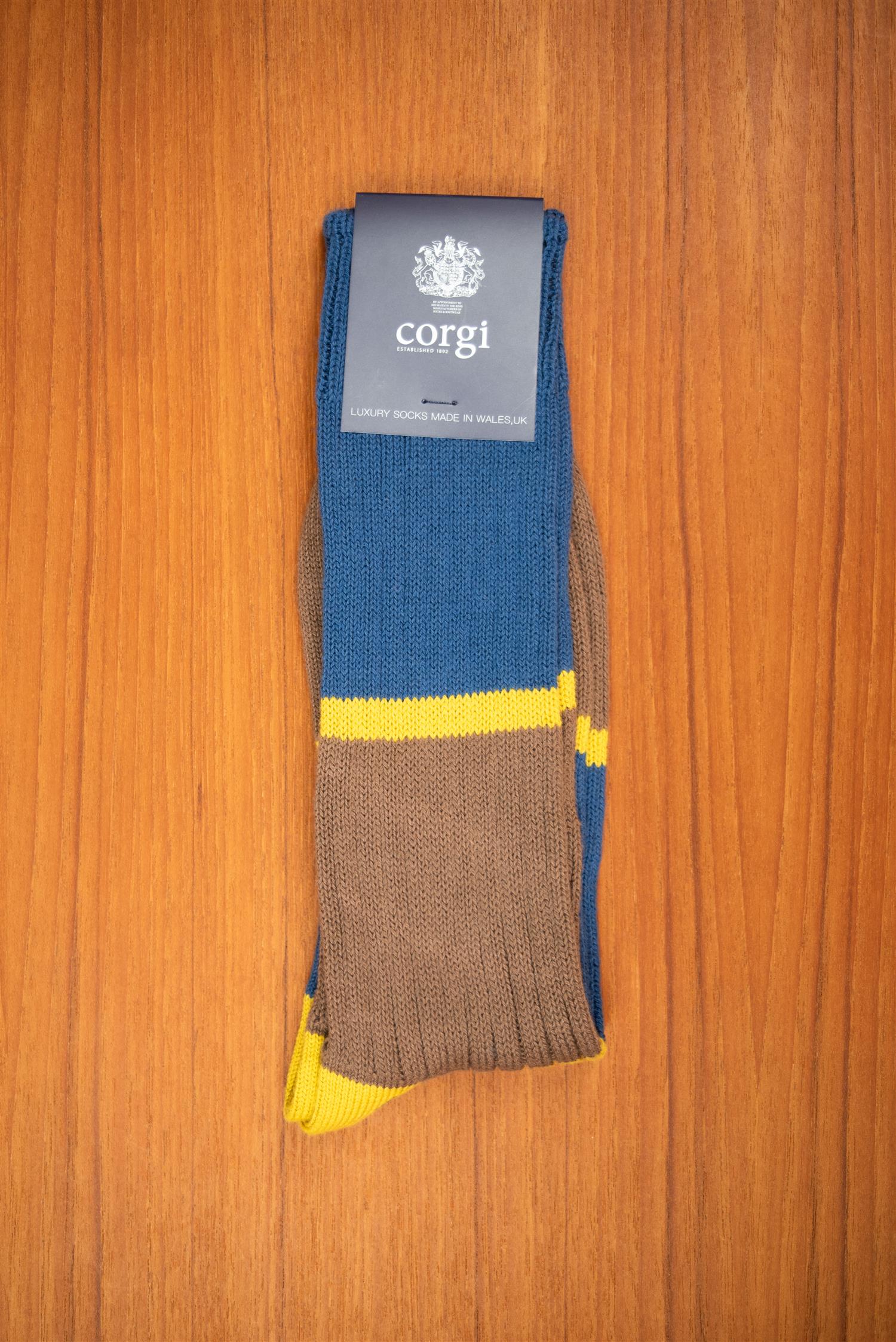 Blue color block - Rugby Socks