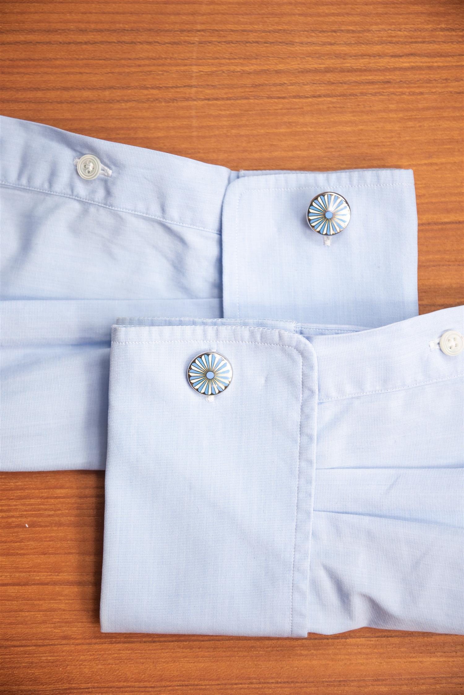Blue Flora Cufflink