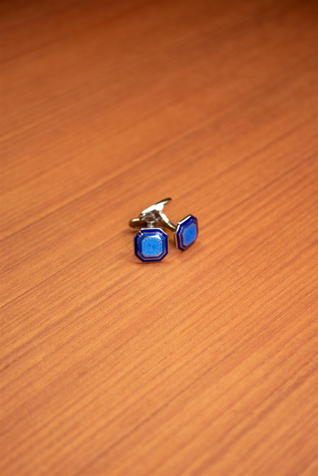 Blue Octagonal Band Cufflink