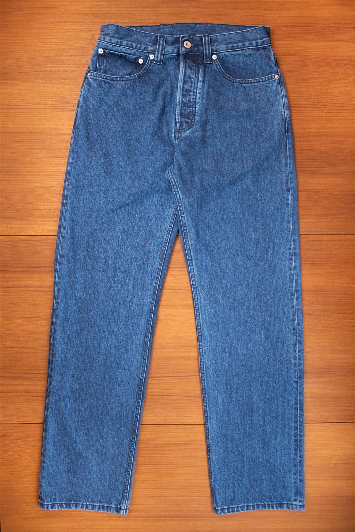 Straight Leg Stone Wash Jeans