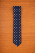 Blue and red 3-Fold Silk Tie