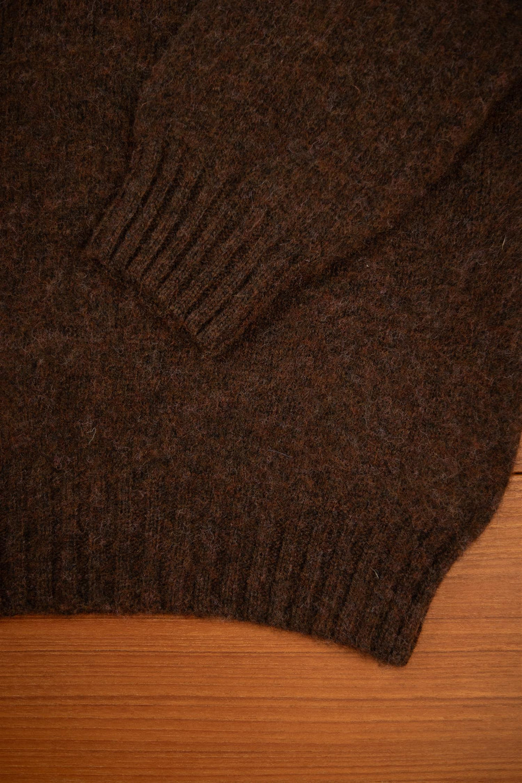 Marron Brushed Shetland Wool Jumper
