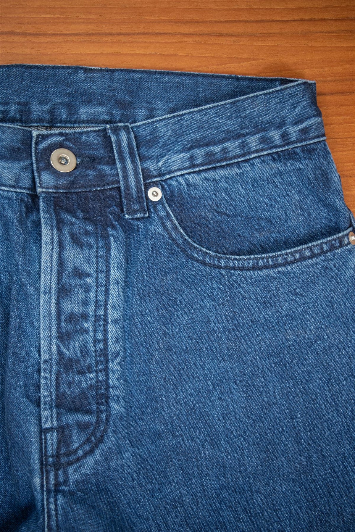Straight Leg Stone Wash Jeans