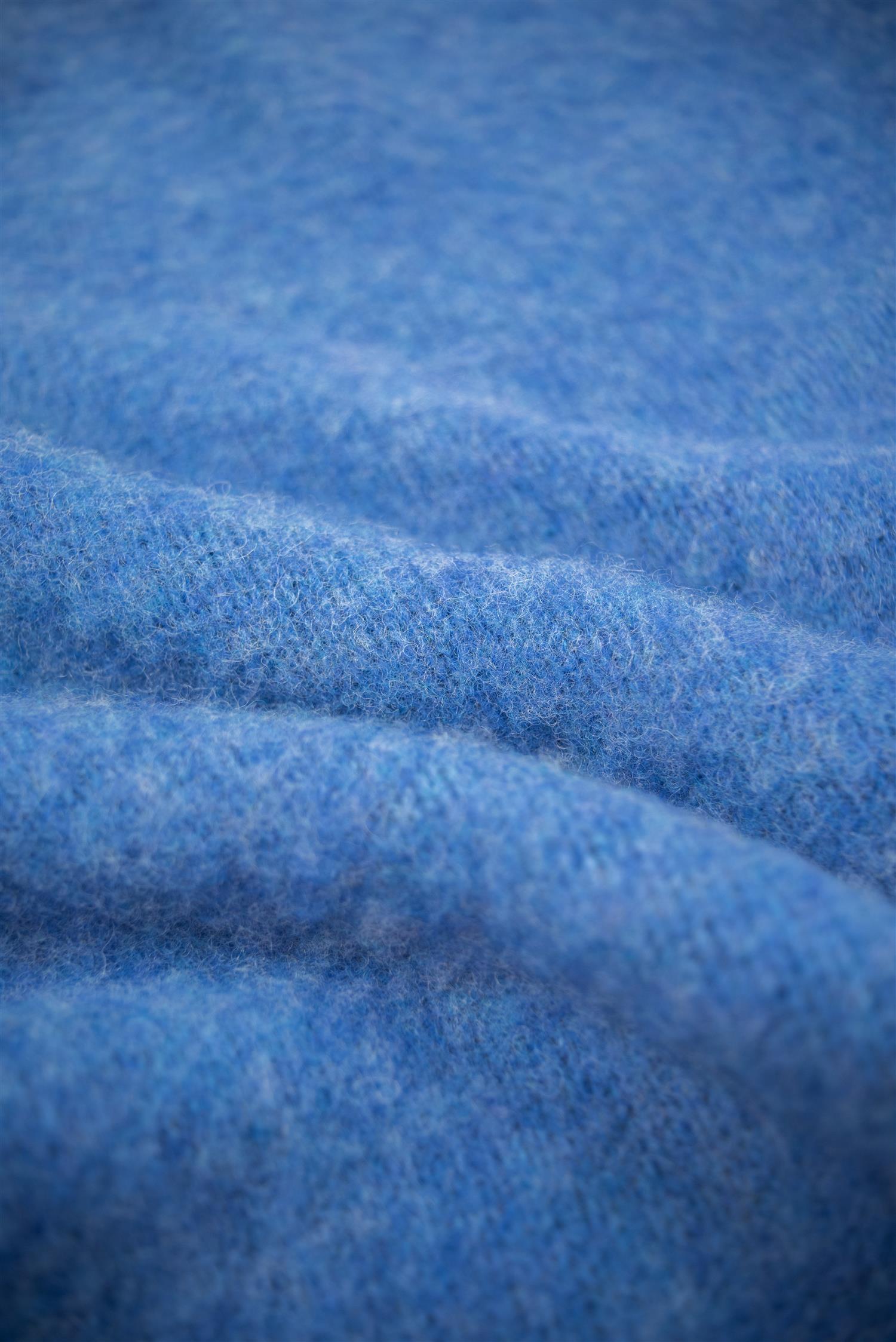 Cobalt Brushed Shetland Wool Jumper
