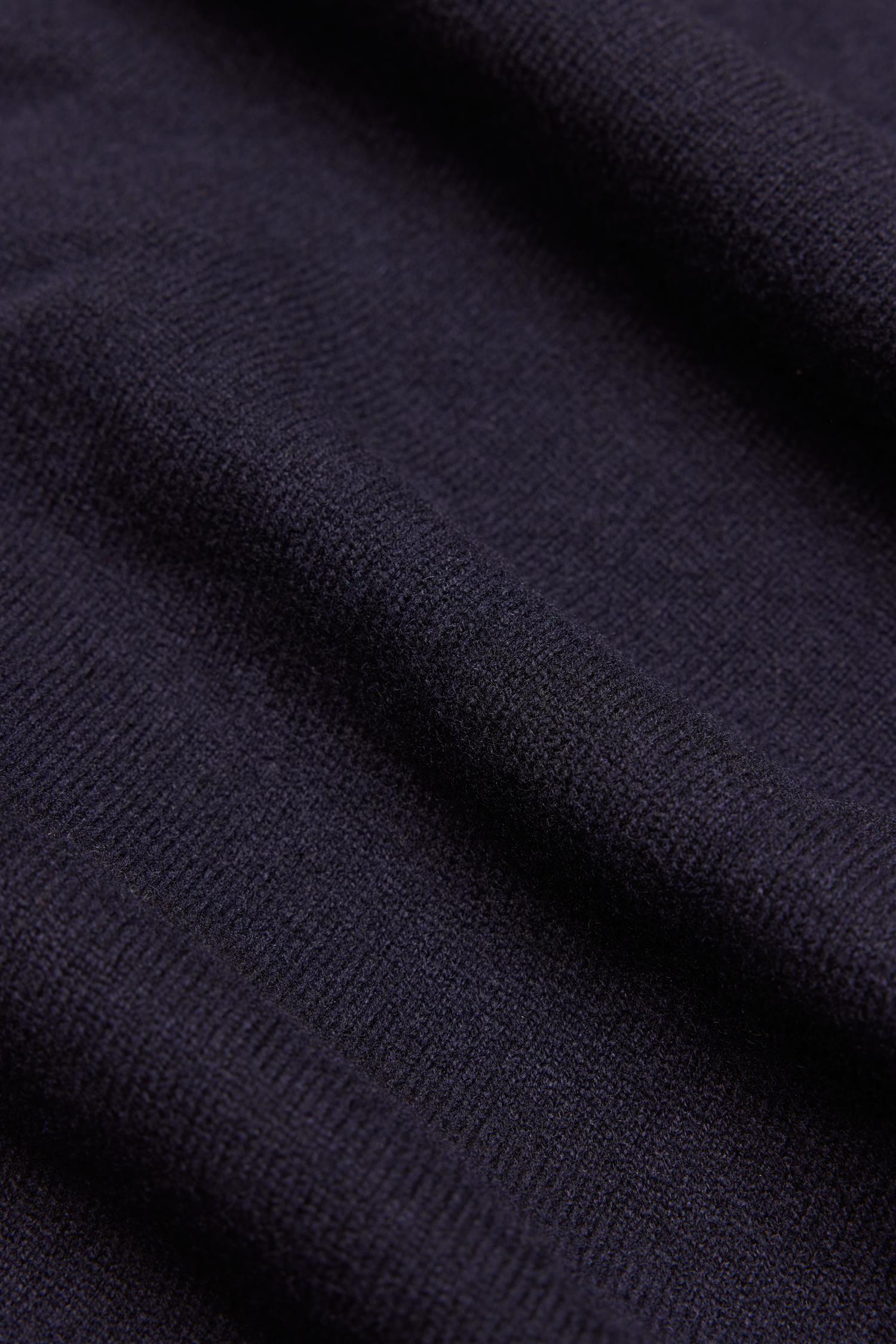 Navy Sleeveless Cardigan Lambswool