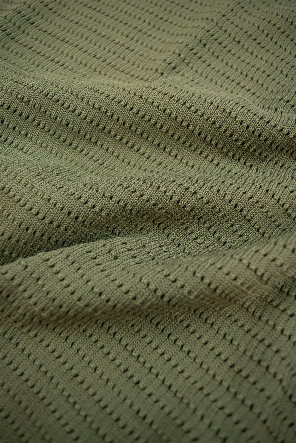 Olive Waffle Polo Short Sleeve