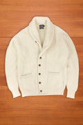 Ecru Lambswool Shawl Collar Cardigan