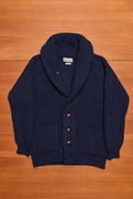 Navy Lambswool Shawl Cardigan