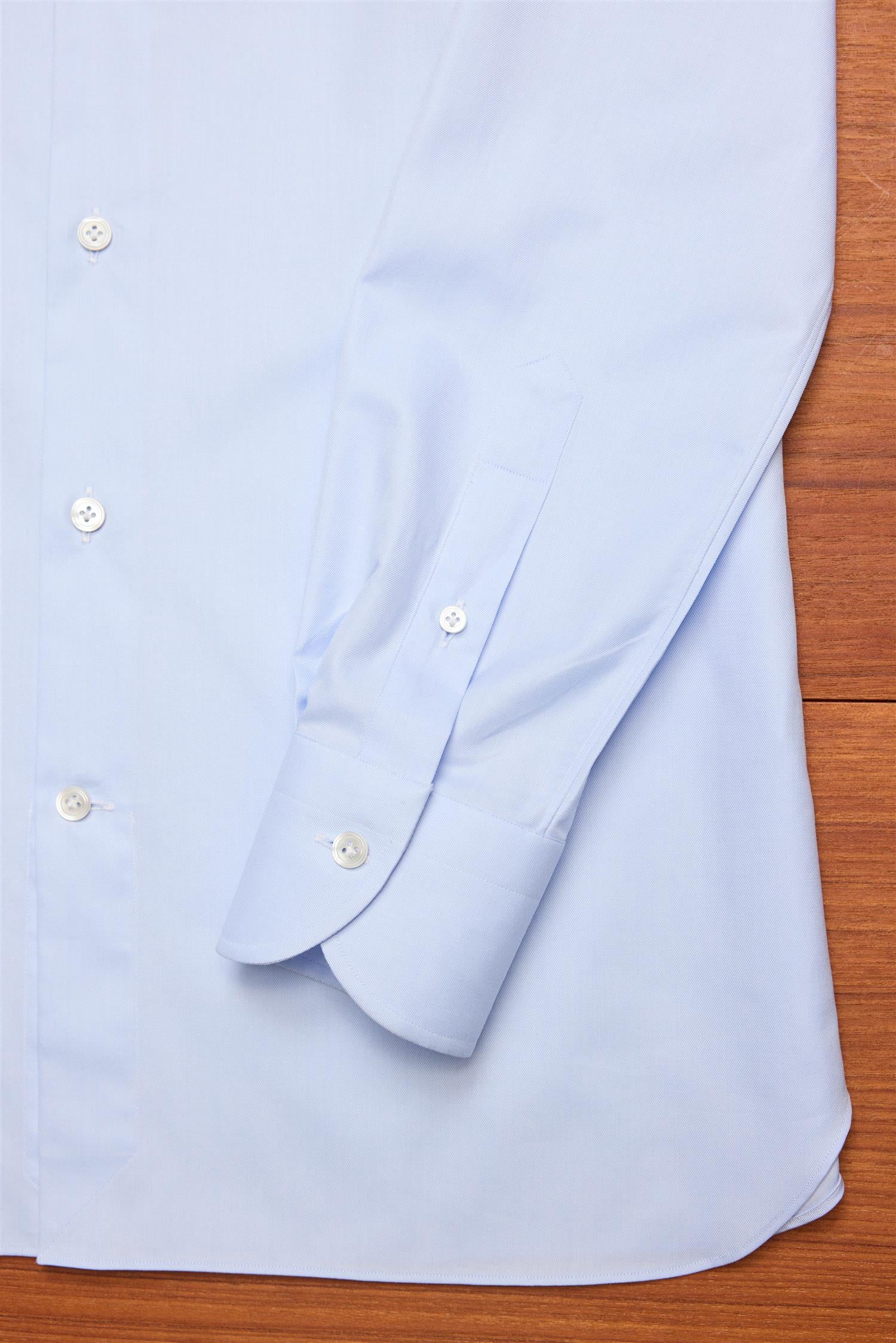 HG Light Blue Twill Spread Collar Shirt