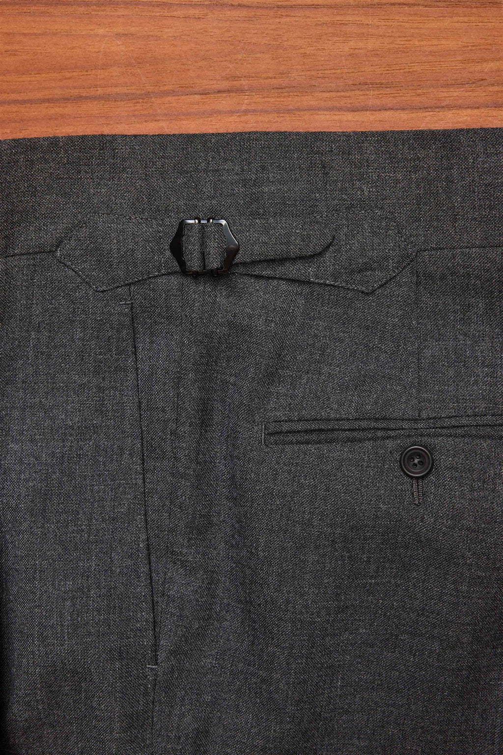 Admiral 2 Pleat Grey Merino Wool Trouser