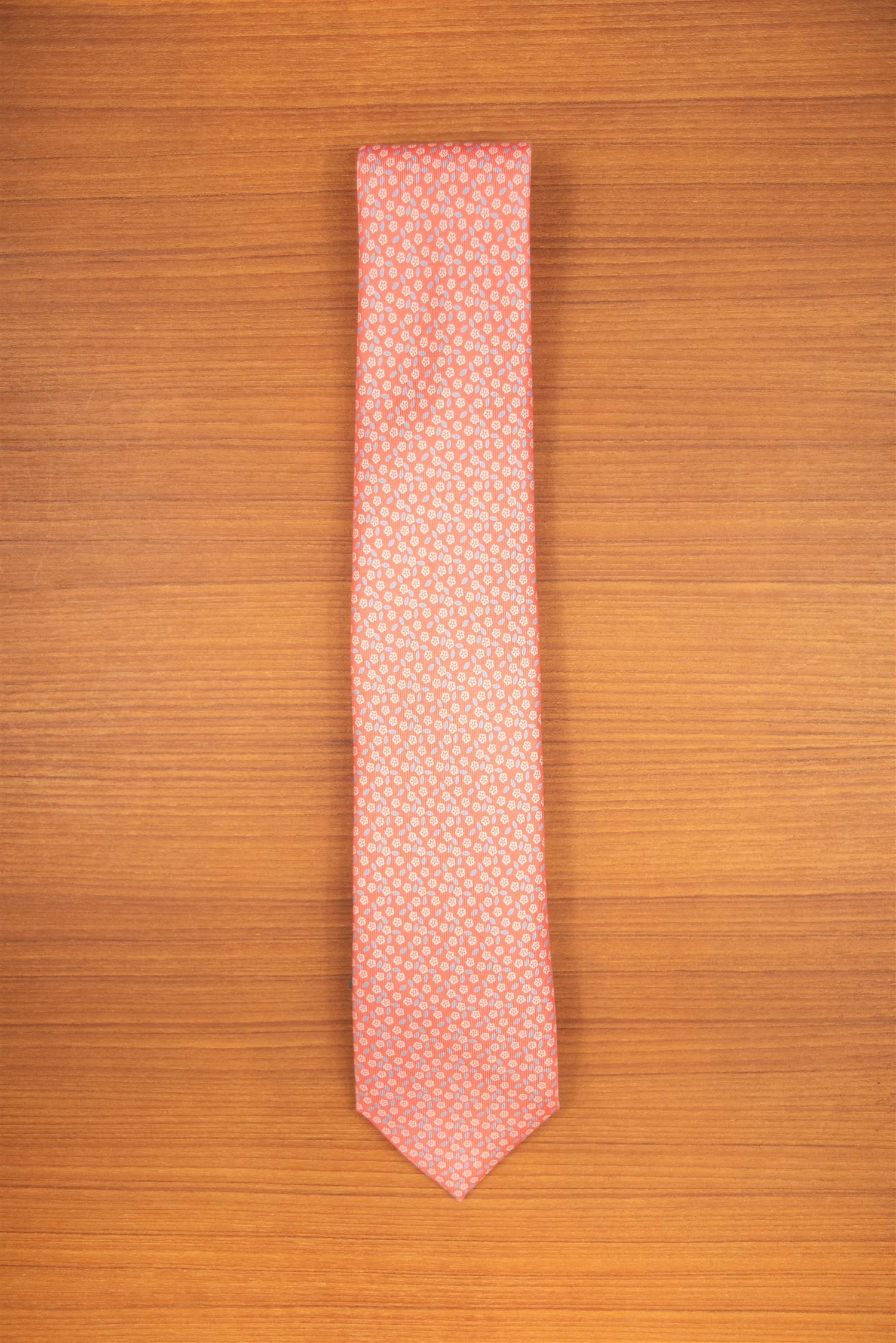 Peach flowers 3-Fold Silk Tie