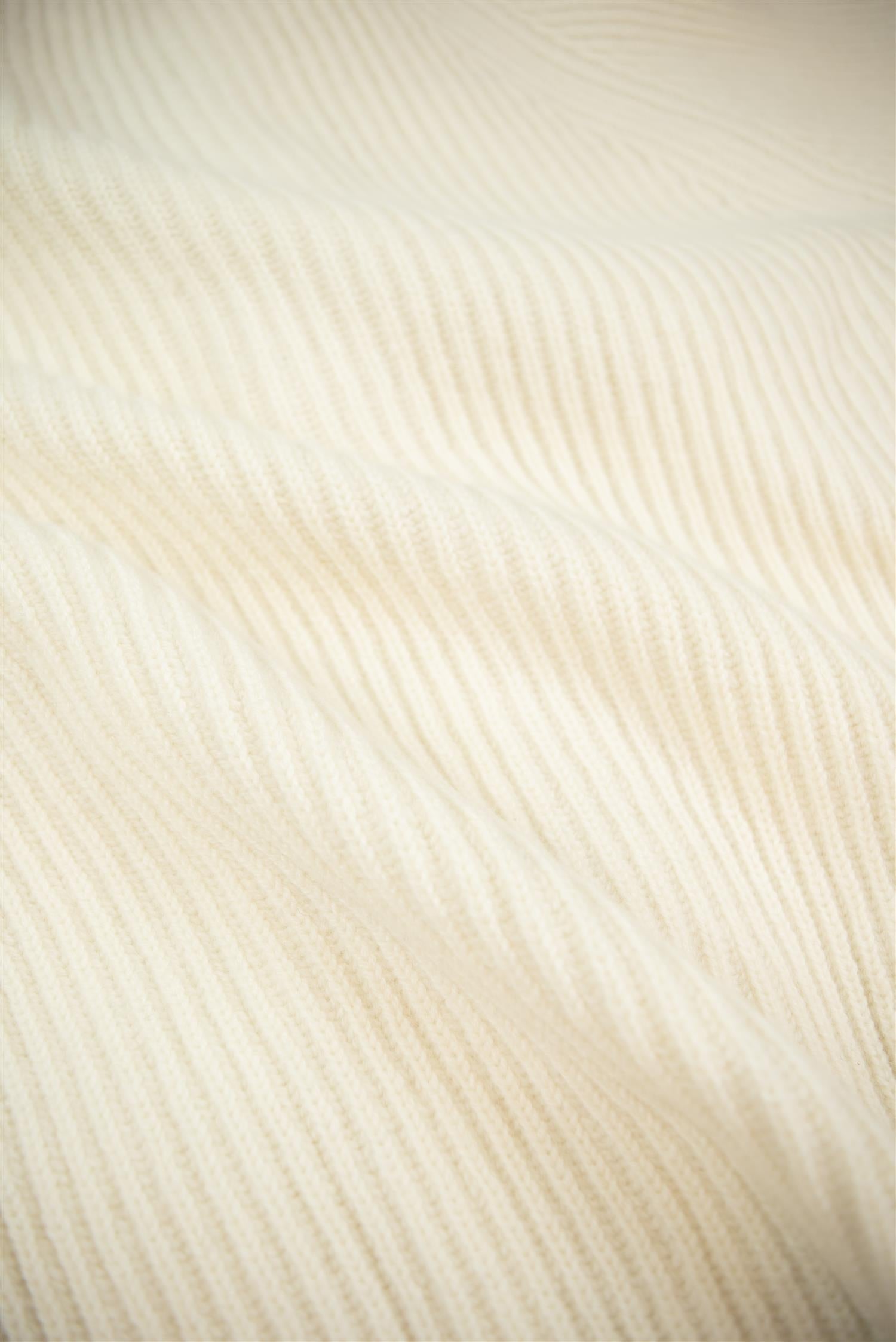 Ecru Lambswool Shawl Collar Cardigan