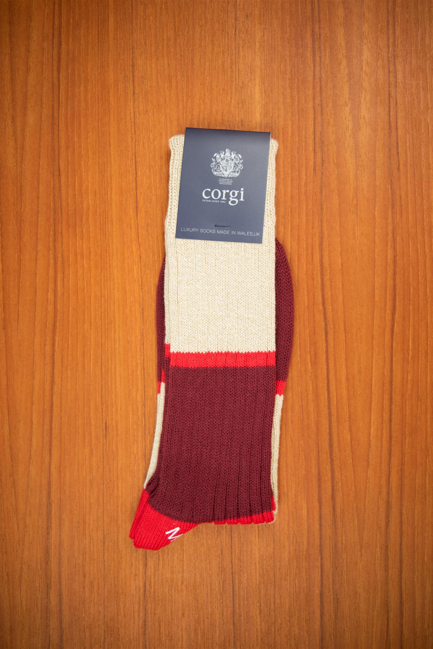 Maroon color block - Rugby Socks