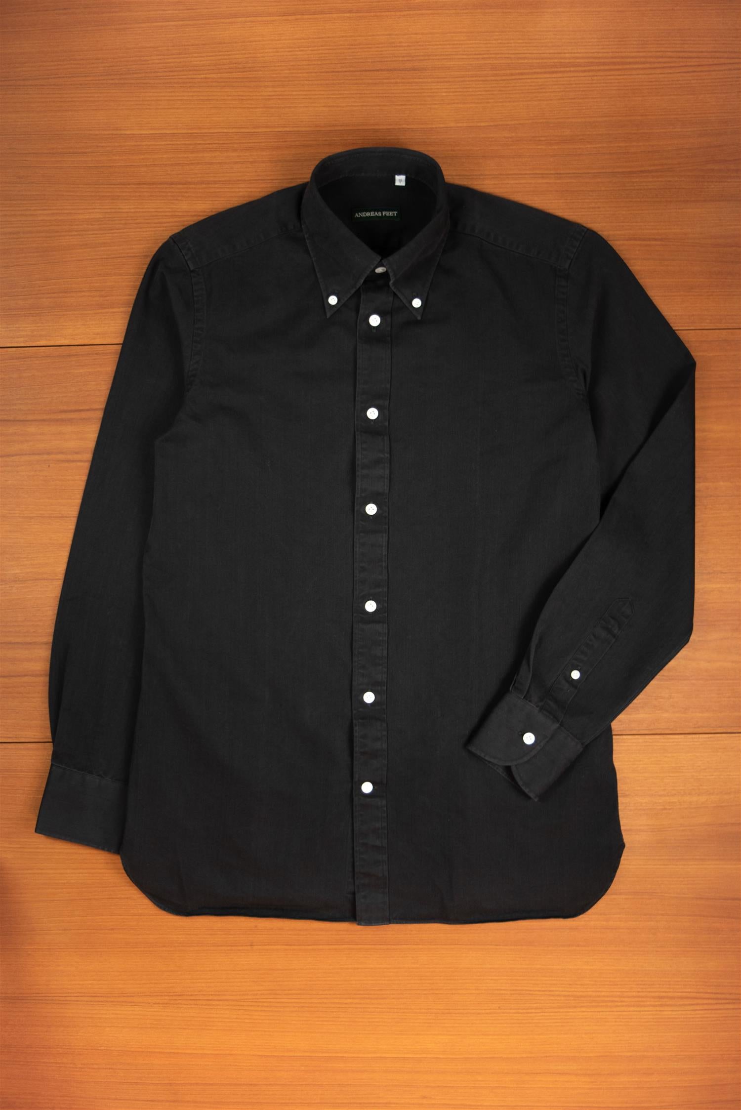 HG Black Denim Button Down Collar Shirt