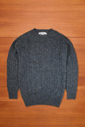 Charcoal Cable Knit Shetland Wool Jumper