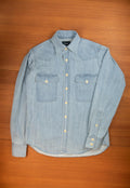 BLEACH WASH DENIM WESTERN SHIRT