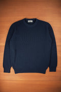 Navy Heavy Cotton Crew Neck Jumper