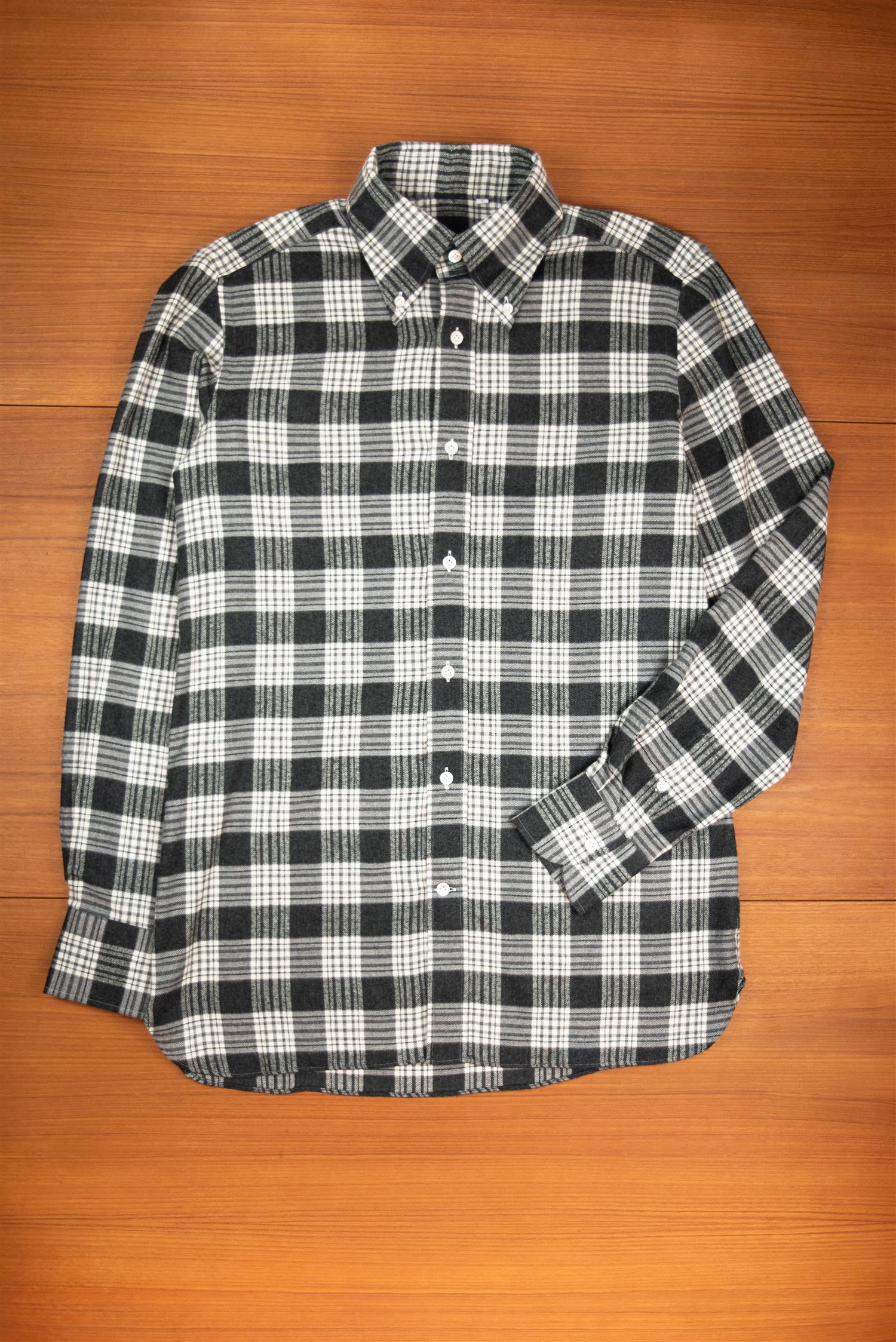 HG Black & White Check Flannel Shirt