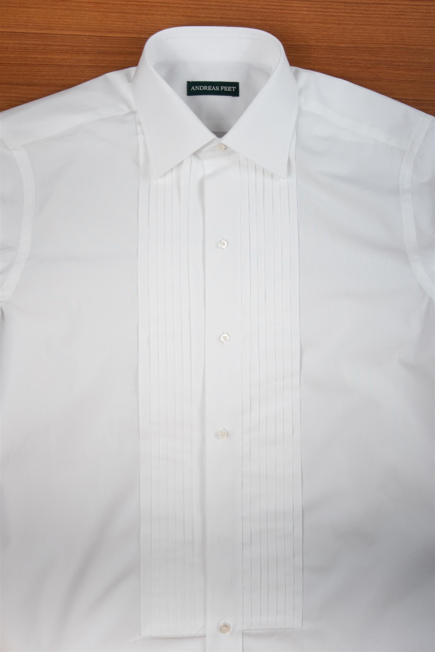 Kent Collar Smoking/ Black Tie Poplin Shirt