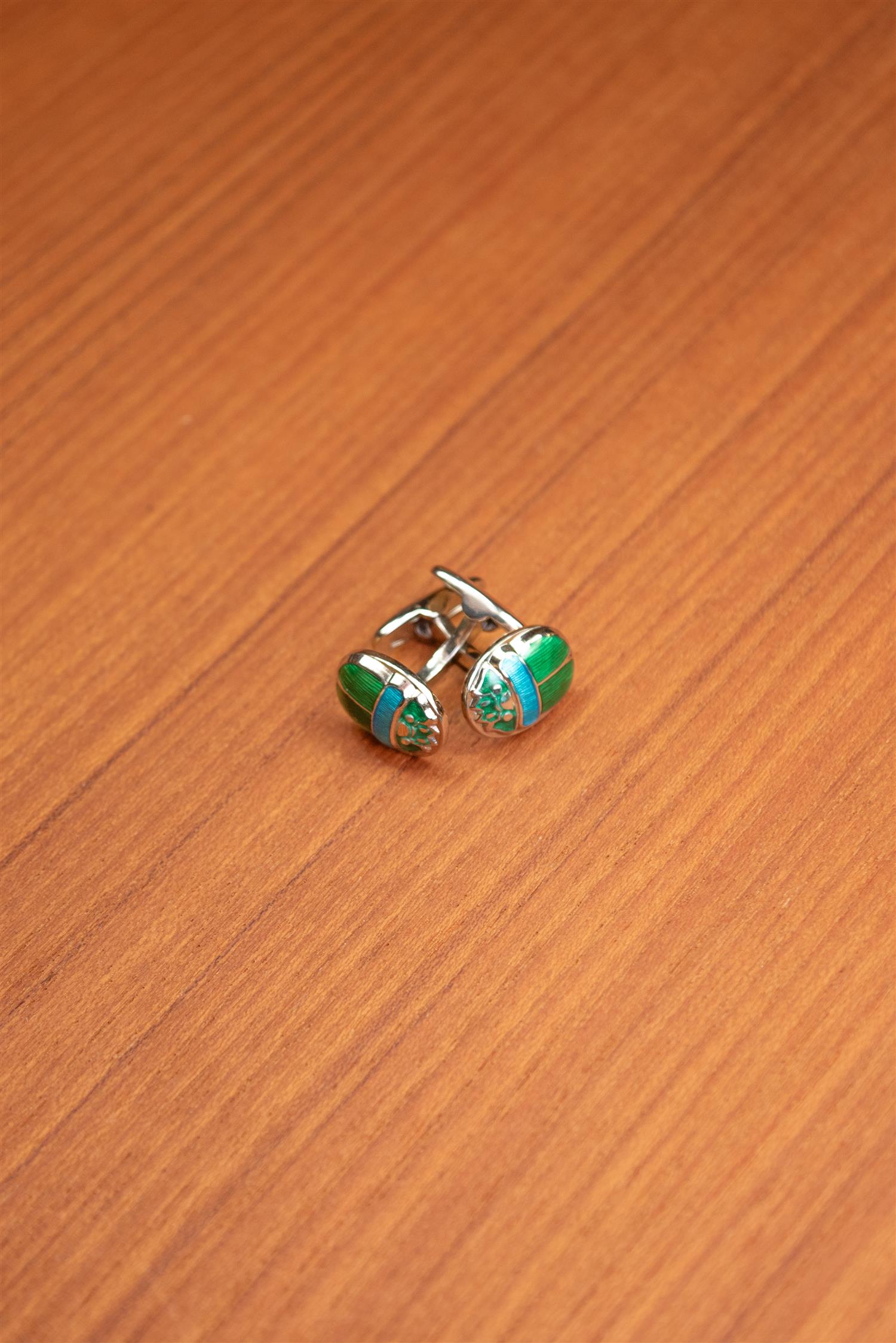 Green Scarab Cufflink